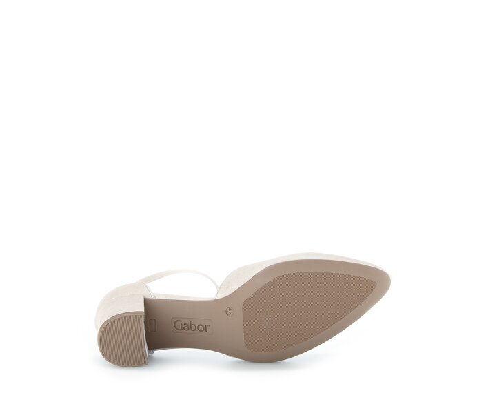 Gabor Damen  Spangenpumps Weiß - Glattleder