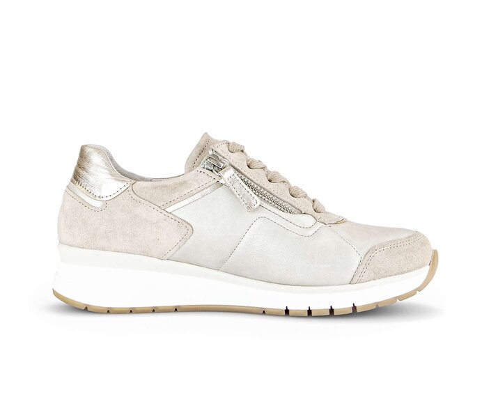 Gabor Damen  Sneaker Low Beige - Materialmix Leder/Lederimitat