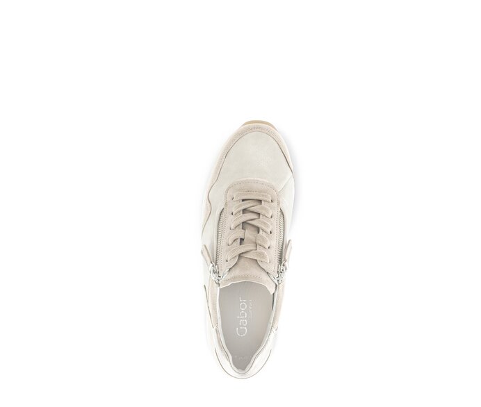 Gabor Damen  Sneaker Low Beige - Materialmix Leder/Lederimitat