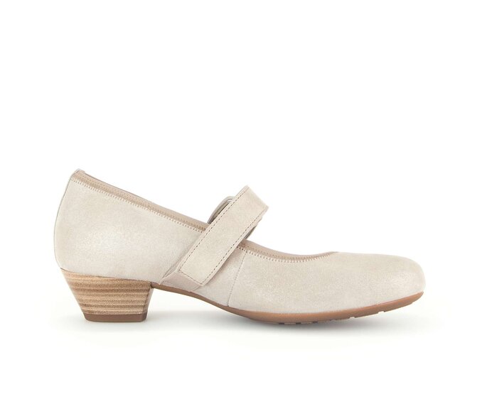 Gabor Damen  Spangenpumps Beige - Effektleder