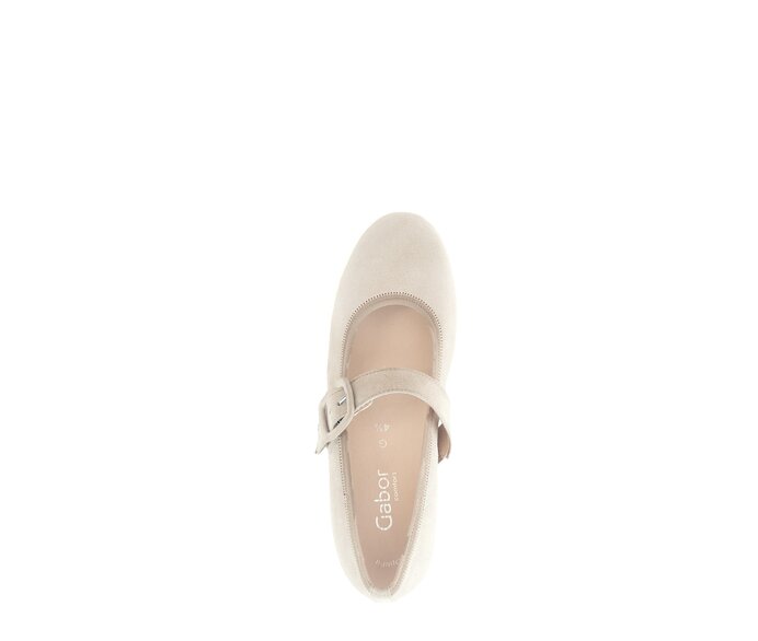 Gabor Damen  Spangenpumps Beige - Effektleder