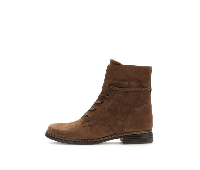 Gabor Damen Schnürstiefelette Braun - Rauleder