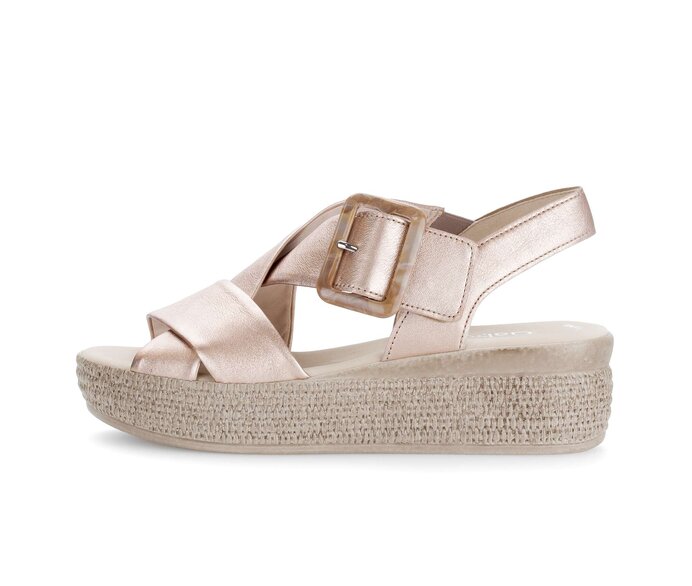 Gabor Damen Plateau Sandale Rosa - Effektleder