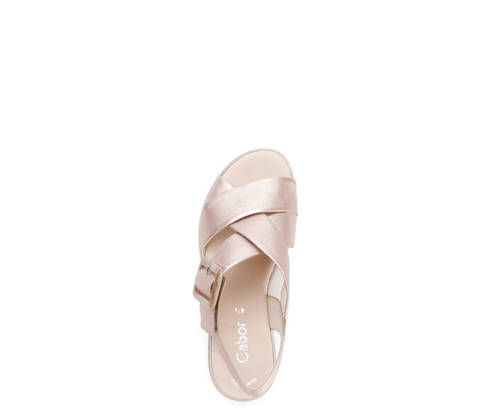 Gabor Damen  Plateau Sandale Rosa - Effektleder