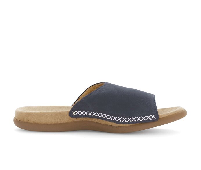 Gabor Damen  Pantolette Blau - Rauleder