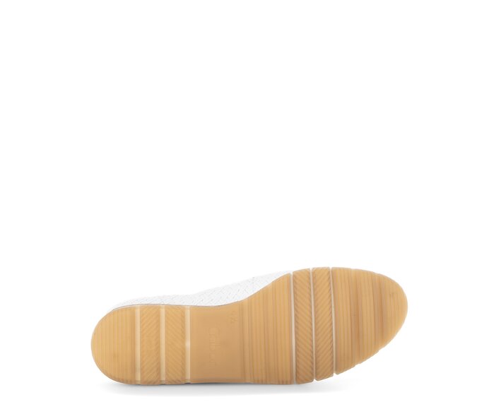 Gabor Damen  Sportliche Ballerina Weiß - Effektleder