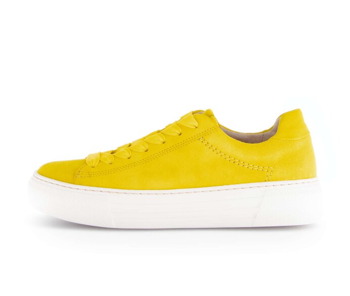 Gabor Damen Sneaker Low Gelb - Rauleder
