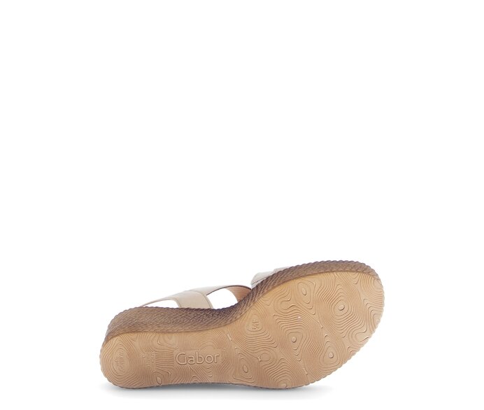 Gabor Damen  Keilsandalette Gold - Effektleder