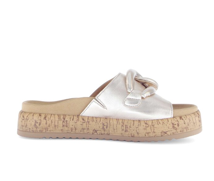 Gabor Damen  Pantolette Gold - Effektleder