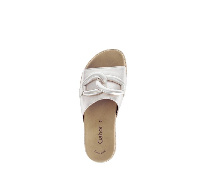 Gabor Damen  Pantolette Gold - Effektleder