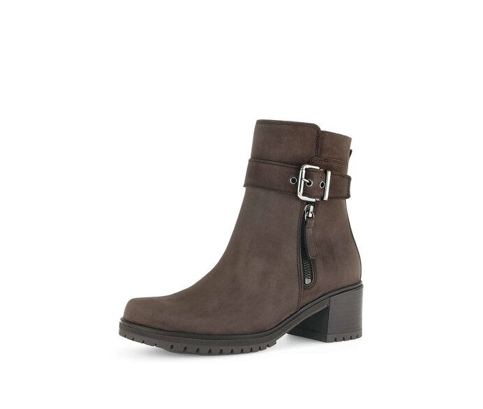 Gabor Damen  Plateau Stiefelette Braun - Rauleder