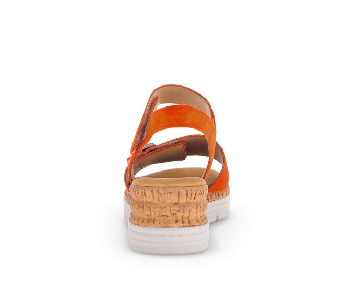 Gabor Damen  Riemchensandale Orange - Rauleder