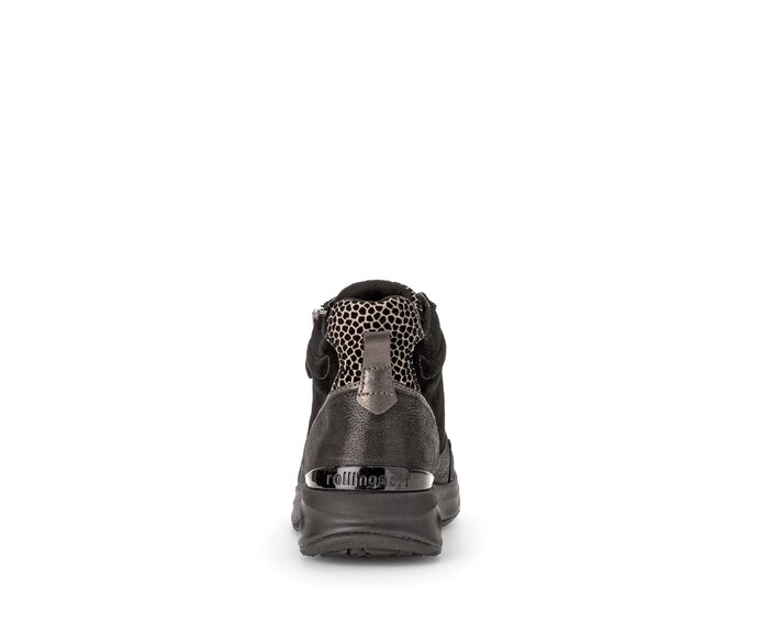 Gabor Damen  Sportliche Stiefelette Schwarz - Materialmix Leder
