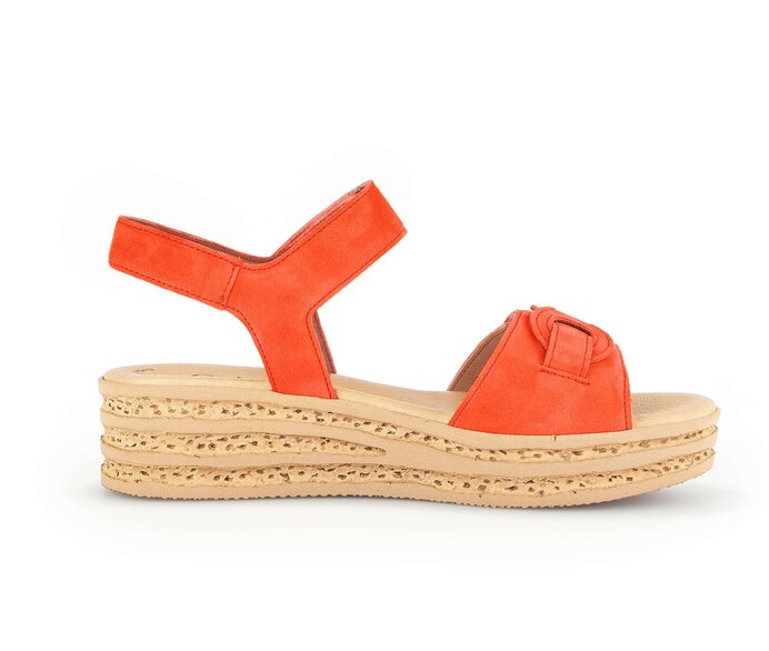 Gabor Damen  Plateau Sandale Orange - Rauleder