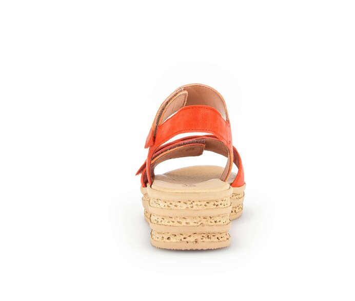 Gabor Damen  Plateau Sandale Orange - Rauleder