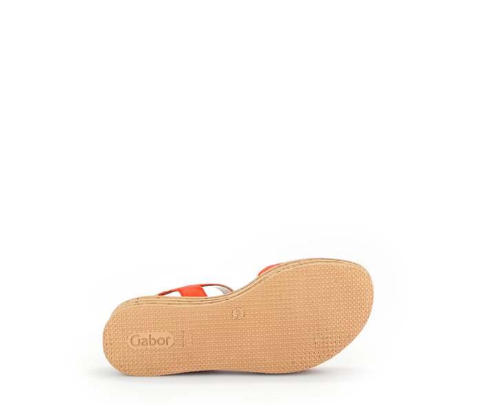 Gabor Damen  Plateau Sandale Orange - Rauleder