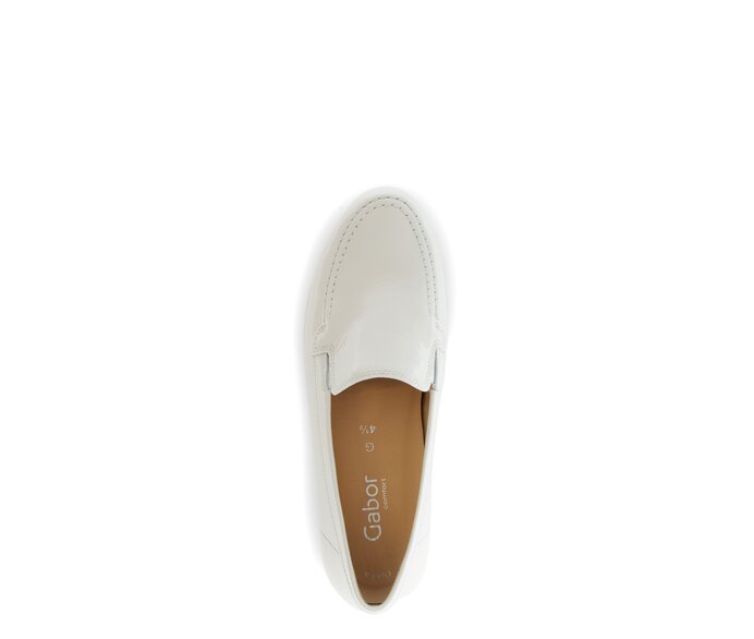 Gabor Damen  Slipper Weiß - Lackleder