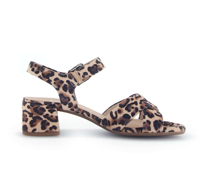 Gabor Damen  Riemchensandale Beige - Rauleder