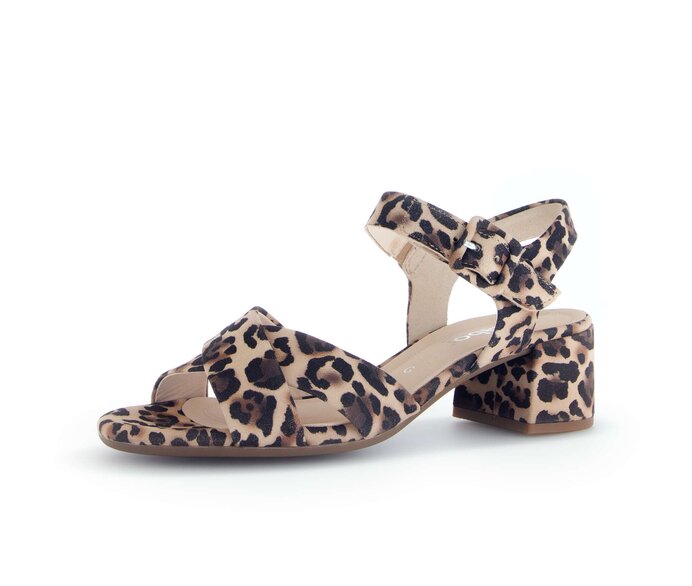 Gabor Damen  Riemchensandale Beige - Rauleder