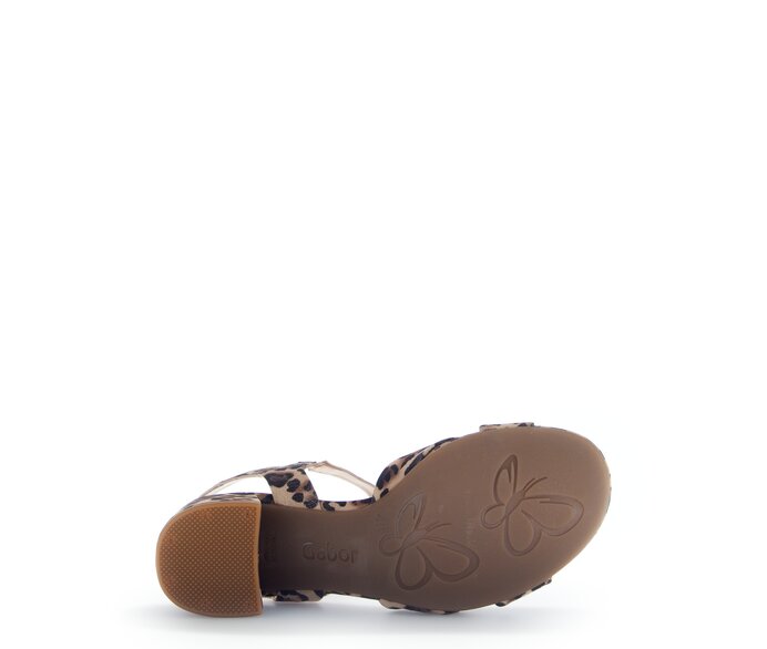 Gabor Damen  Riemchensandale Beige - Rauleder