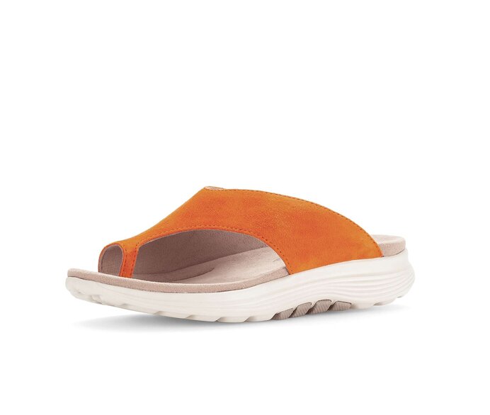 Gabor Damen  Zehentrenner Orange - Rauleder