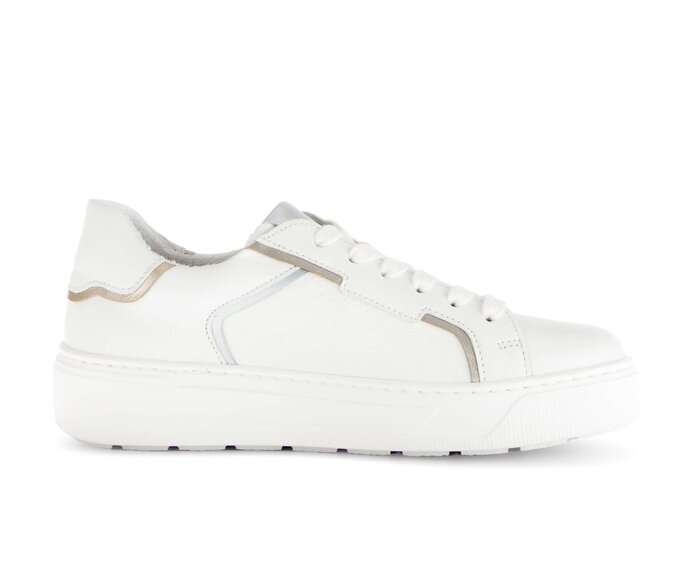 Gabor Damen  Sneaker Low Creme - Materialmix Leder