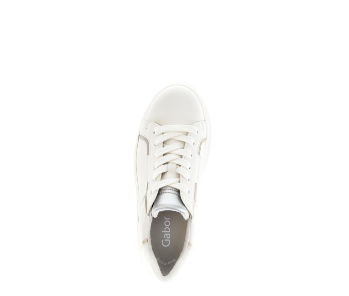 Gabor Damen  Sneaker Low Creme - Materialmix Leder