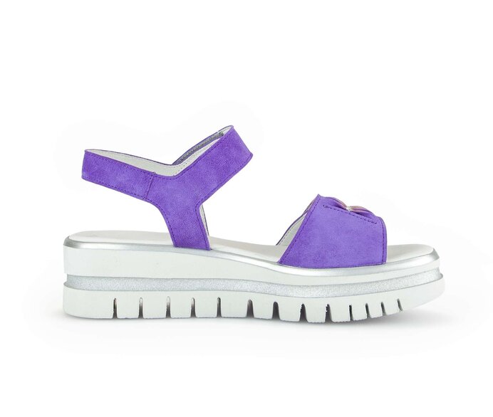 Gabor Damen  Plateau Sandale Lila - Rauleder