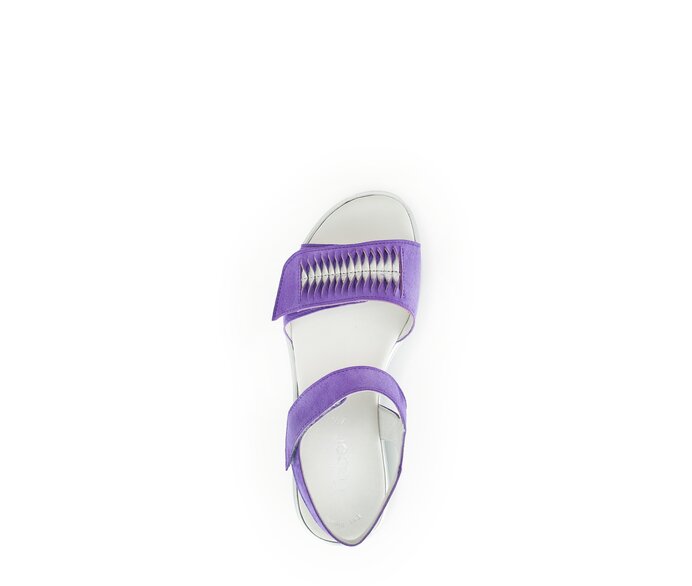 Gabor Damen  Plateau Sandale Lila - Rauleder