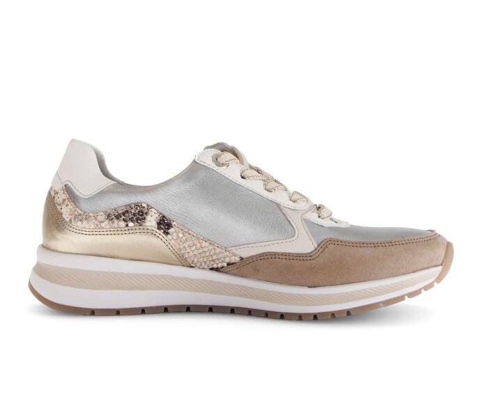 Gabor Damen  Sneaker Low Braun - Materialmix Leder