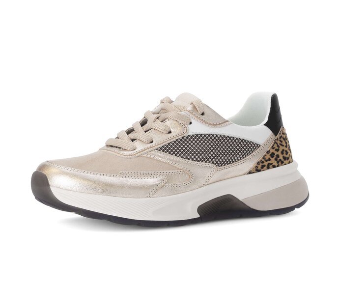 Gabor Damen  Sneaker Low Beige - Materialmix Leder/Lederimitat