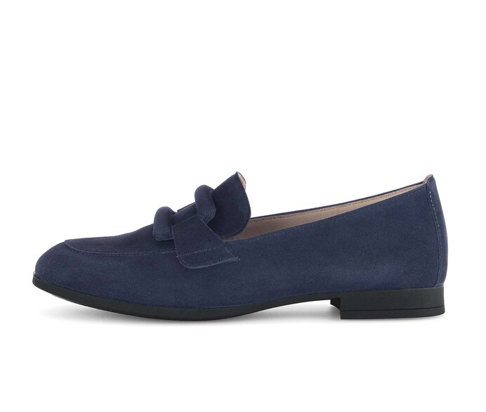 Gabor Damen Slipper Blau - Rauleder