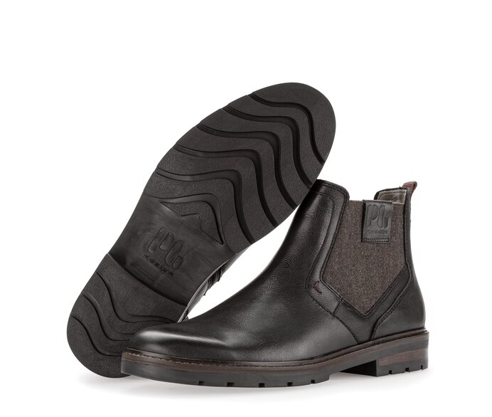 Pius Gabor Herren Chelsea Boot Grau - Glattleder