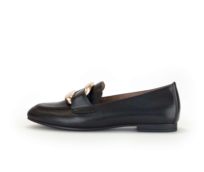 Gabor Damen Slipper Schwarz - Glattleder