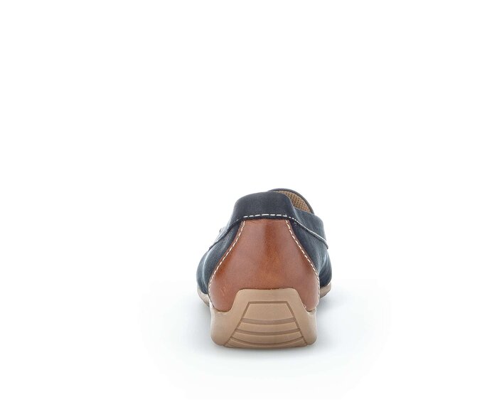 Gabor Damen  Mokassin Blau - Materialmix Leder