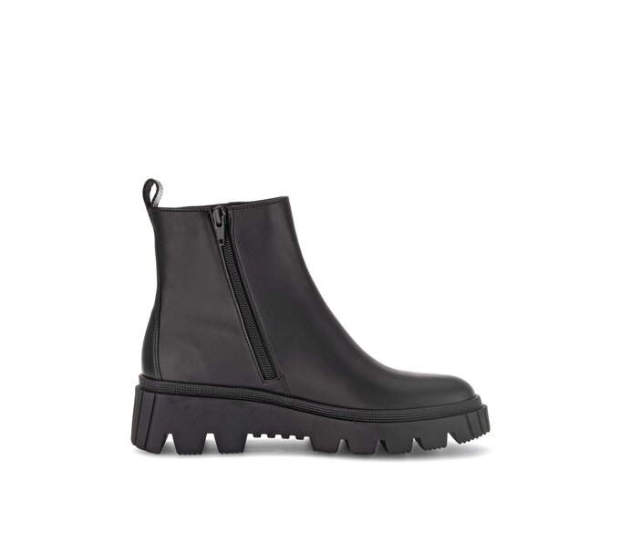 Gabor Damen  Plateau Stiefelette Schwarz - Glattleder