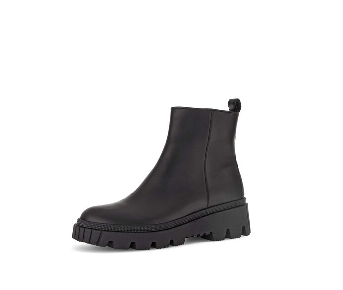 Gabor Damen  Plateau Stiefelette Schwarz - Glattleder