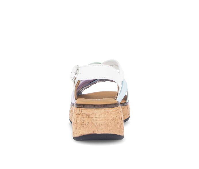 Gabor Damen  Plateau Sandale Multicolour - Materialmix Leder