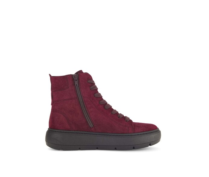 Gabor Damen  Sportliche Stiefelette Rot - Rauleder