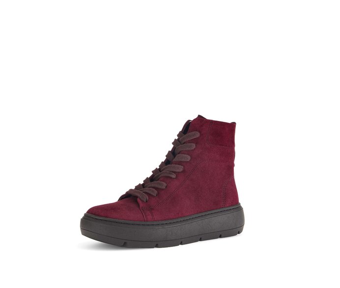 Gabor Damen  Sportliche Stiefelette Rot - Rauleder