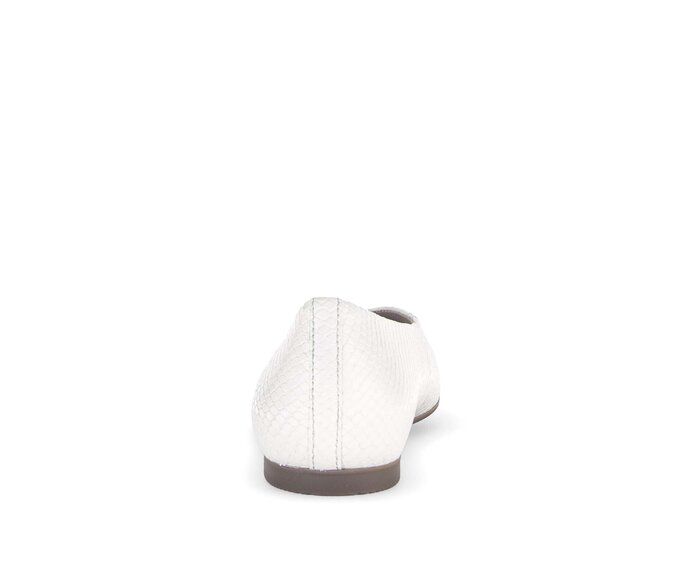 Gabor Damen  Eleganter Ballerina Creme - Leder Reptiloptik