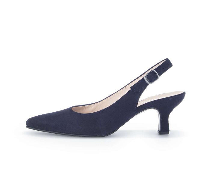 Gabor Damen Slingpumps Blau - Rauleder
