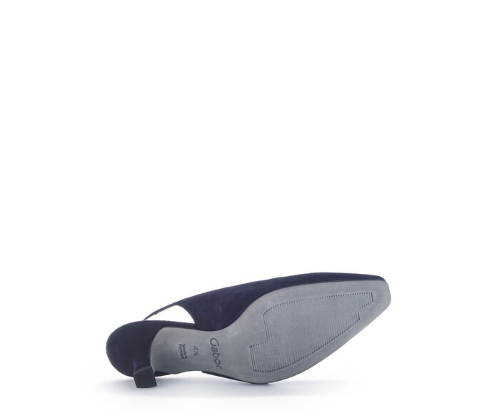 Gabor Damen  Slingpumps Blau - Rauleder