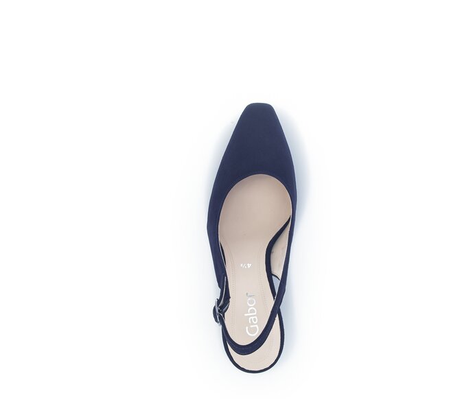 Gabor Damen  Slingpumps Blau - Rauleder