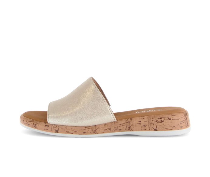 Gabor Damen Pantolette Beige - Effektleder