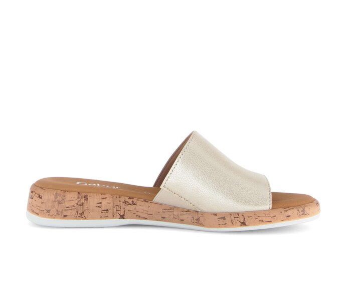 Gabor Damen  Pantolette Beige - Effektleder