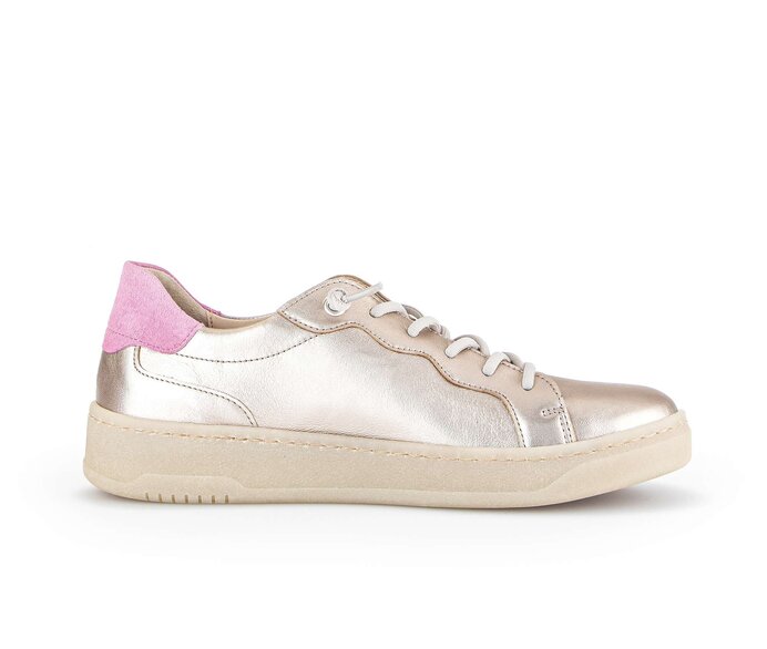 Gabor Damen  Sneaker Low Gold - Materialmix Leder