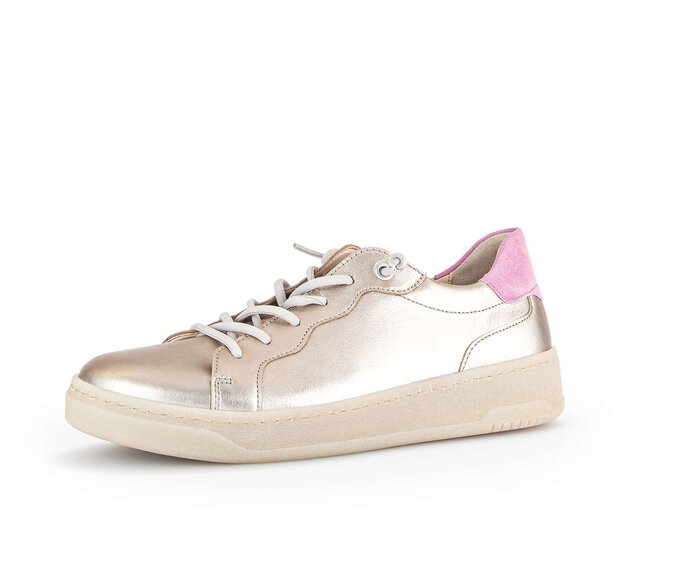 Gabor Damen  Sneaker Low Gold - Materialmix Leder