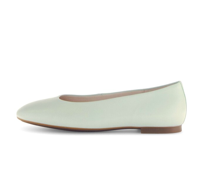 Gabor Damen Eleganter Ballerina Grün - Glattleder