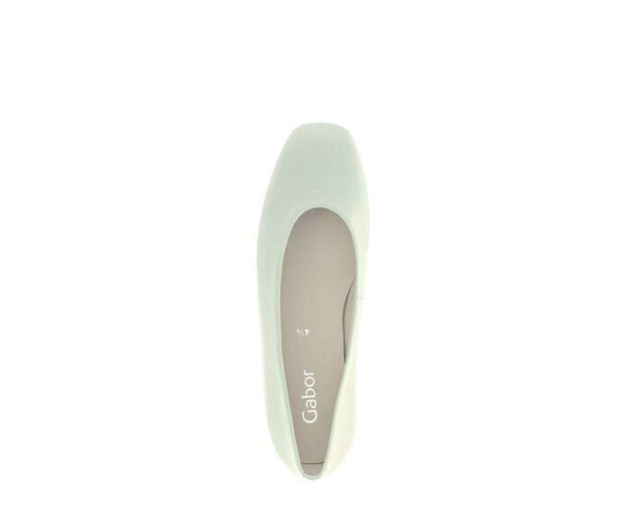 Gabor Damen  Eleganter Ballerina Grün - Glattleder